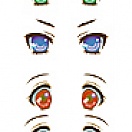Decals eyes series P for 1/3 scale heads