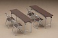 Meeting room desk and chair set 1/12