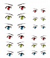 Decals eyes series 19 for 1/6 scale heads