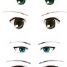 Decals eyes series F for 1/3 scale heads