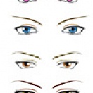 Decals eyes series H for 1/3 scale heads