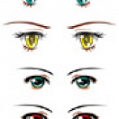 Decals eyes series L for 1/3 scale heads