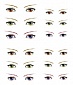 Decals eyes series 20 for 1/6 scale heads