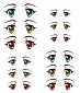 Decals eyes series 27 for 1/6 scale heads