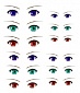 Decals eyes series 9 for 1/6 scale heads